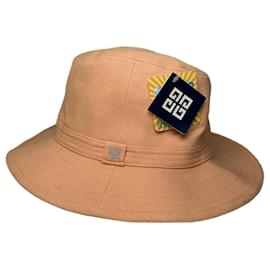 Cappello bucket vintage Givenchy in cotone pesca