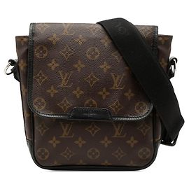 Borsa a tracolla Louis Vuitton Monogram Macassar Bass PM
