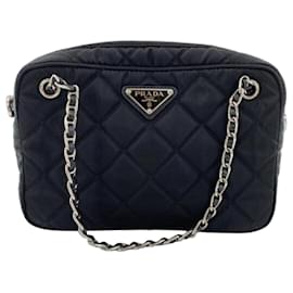 Borsa a mano/spalla Prada nera e blu