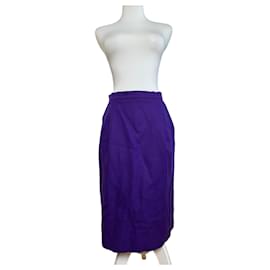 Falda lápiz de lana vintage Givenchy Morada L