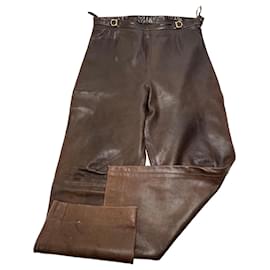 Vintage Celine Kalbslederhose braun M - Céline