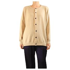 Neutral cashmere-blend cardigan - size L - Autre Marque