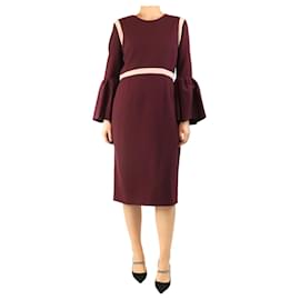 Roksanda Vestido midi de crepé púrpura - talla UK 14