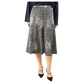 Etro Schwarze und silberne Lurex-Midirock - Größe UK 12