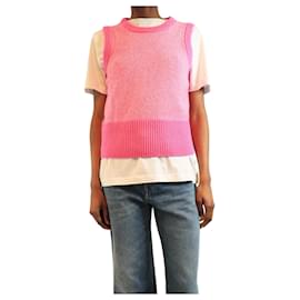 Rosa Wollmischung Weste mit Snood - Größe S - Autre Marque