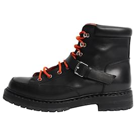 Hermès Botas de senderismo de cuero negro - talla EU 38