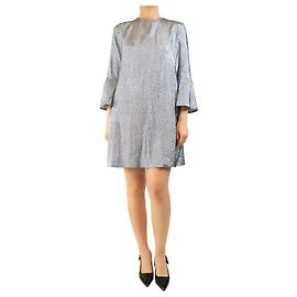 Stella Mc Cartney Blaues Lurex-Kleid - Größe UK 10