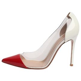 Gianvito Rossi Saltos de PVC vermelhos - tamanho EU 37,5 (UK 4,5)