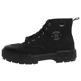 Hermès Botines de lona negros - talla EU 39 (UK 6)