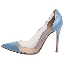 Gianvito Rossi Tacchi in PVC satinato blu - taglia EU 37,5 (UK 4,5)