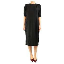 Schwarzes kurzärmliges Woll-Midi-Kleid - Größe UK 16 - Dolce & Gabbana
