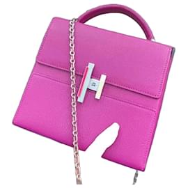 Borsa Hermès Cinthetic Box L3 Rossa in pelle di capra
