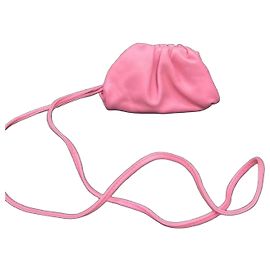 Bottega Veneta Cloud Mini Geldbörse Rosa Lammleder