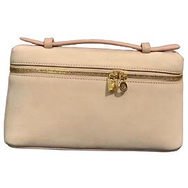 Loro Piana Extra Pocket L19 Borsa Lunchbox in pelle di cervo rosa