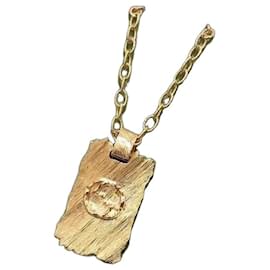 Gucci Collana Lunga Lava in Lega di Bronzo Dorata