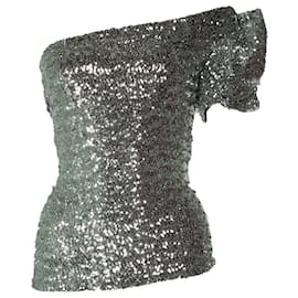 Isabel Marant, top de un hombro con lentejuelas