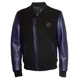 Philipp Plein, wool fleece bomber jacket