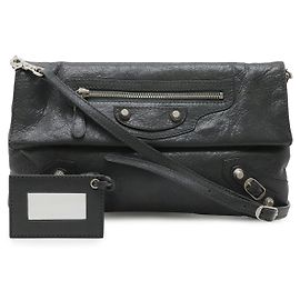 Balenciaga Leather Giant Envelope Clutch Bag
