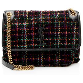 Borsa a Spalla Media Niki in Tweed Saint Laurent