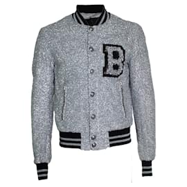 Balmain, Bomber argento con lurex