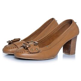 Chloé, brauner Leder-Loafer-Pump