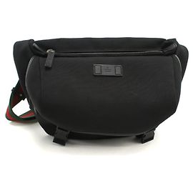 Borsa a spalla e a tracolla in tela nera GUCCI