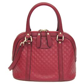 Borsa a mano in pelle rossa MicroGuccissima di Gucci