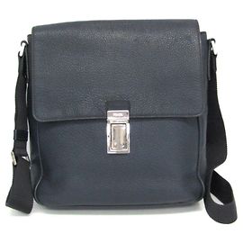 Bolsa mensageiro de couro para homens Prada