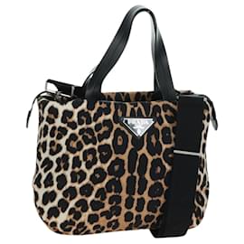PRADA Borsa a Mano Nylon Pelle 2 in 1 Gialla Auth am11470SAV