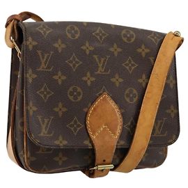 LOUIS VUITTON Borsa a Spalla Monogram Cartouchiere MM M51253 LV Auth BA12218