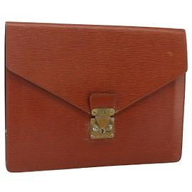 LOUIS VUITTON Epi Porta Documenti Senatur Briefcase Marrone M54453 LV Auth 175107