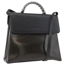 Borsa LOEWE in pelle 2 in 1 nera argento autentica ep14013