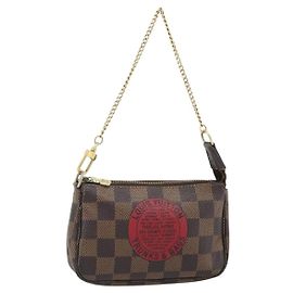 LOUIS VUITTON Mini Pochette Accessoires Damier Ebene T&B N58011 LV Auth 177106A