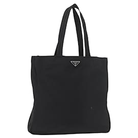 Borsa Tote Prada in nylon nero argento autentica ep14354A