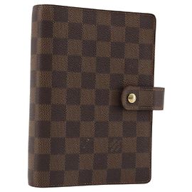LOUIS VUITTON Agenda MM Damier Graphite Tagesplaner Cover R20242 LV Auth BA12280