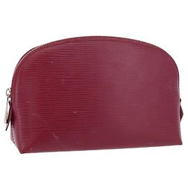 LOUIS VUITTON Pochette Cosmetica Epi PM Pochette Cosmetica Fucsia M41114 Auth 176801