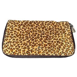 Bottega Veneta Cartera con cremallera estampado de leopardo