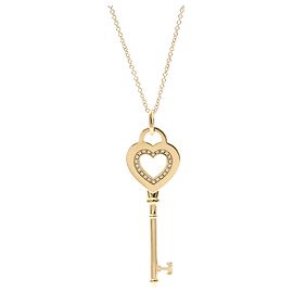 Tiffany & Co Tiffany Herz Schlüssel Diamant Halskette
