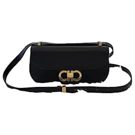 Salvatore Ferragamo Borsa a tracolla Double Gancini Nera