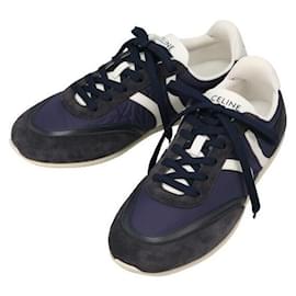 Sneaker bassa con lacci in pelle scamosciata di vitello e nylon - Céline