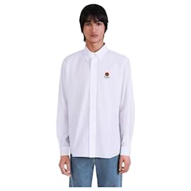 Bluse aus Popeline mit Blumenstickerei - Kenzo