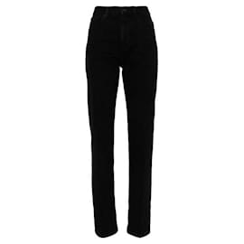Jeans de denim negro carbono rectos - Saint Laurent