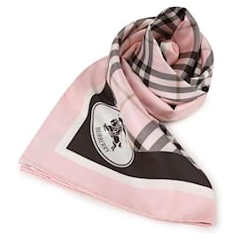 Burberry Seidenschal mit Checked Knight-Stamp-Muster