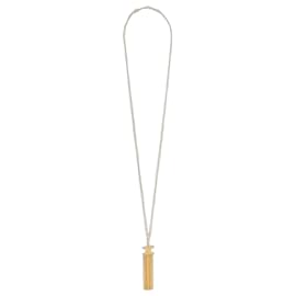 Collana lunga con frange in ottone con finitura dorata - Céline