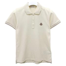 Damen Polo-Shirt aus Baumwoll-Piqué mit Logo in Weiß - Moncler