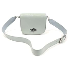 Borsa a spalla Darley Small in pelle verniciata blu nuvola - Mulberry
