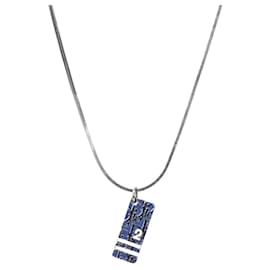 Blauer Trotter Silberne Halskette - Dior