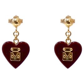 Louis Vuitton Herzförmige goldene Ohrringe