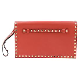 Valentino Clutch con tracolla Rockstud Rossa