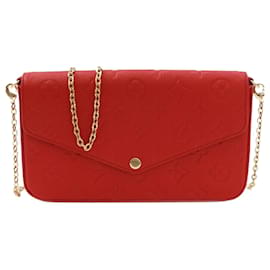 Louis Vuitton Pochette Felicie Red Crossbody Bag